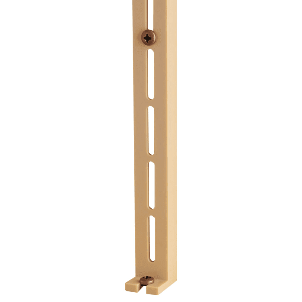 7-3/4" beige finish shelf bracket, extends outside for more storage