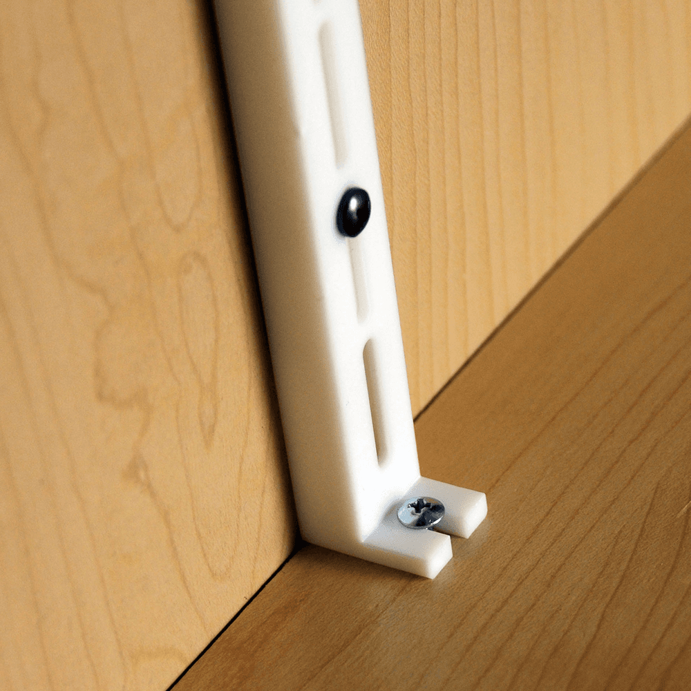 Tenn-Tex Shelf Bracket 500/Box, 7-3/4" Telescoping Outside Bracket in White finish