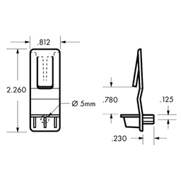 5mm Dowel Locking Shelf Support for 3/4" Shelves, Clear Alt 1 - Image
