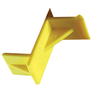 1/16" Overlap Door Support/Shipping Clip, Yellow 2000/Box - Main Image