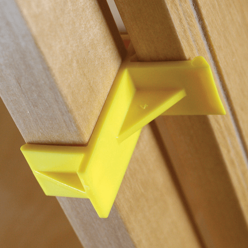 1/16" Overlap Door Support/Shipping Clip, Yellow 2000/Box - Alt Image 1