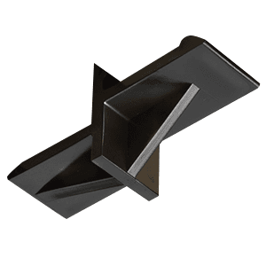 1/16" Overlap Door Support/Shipping Clip, Black 2500/Box - Main Image