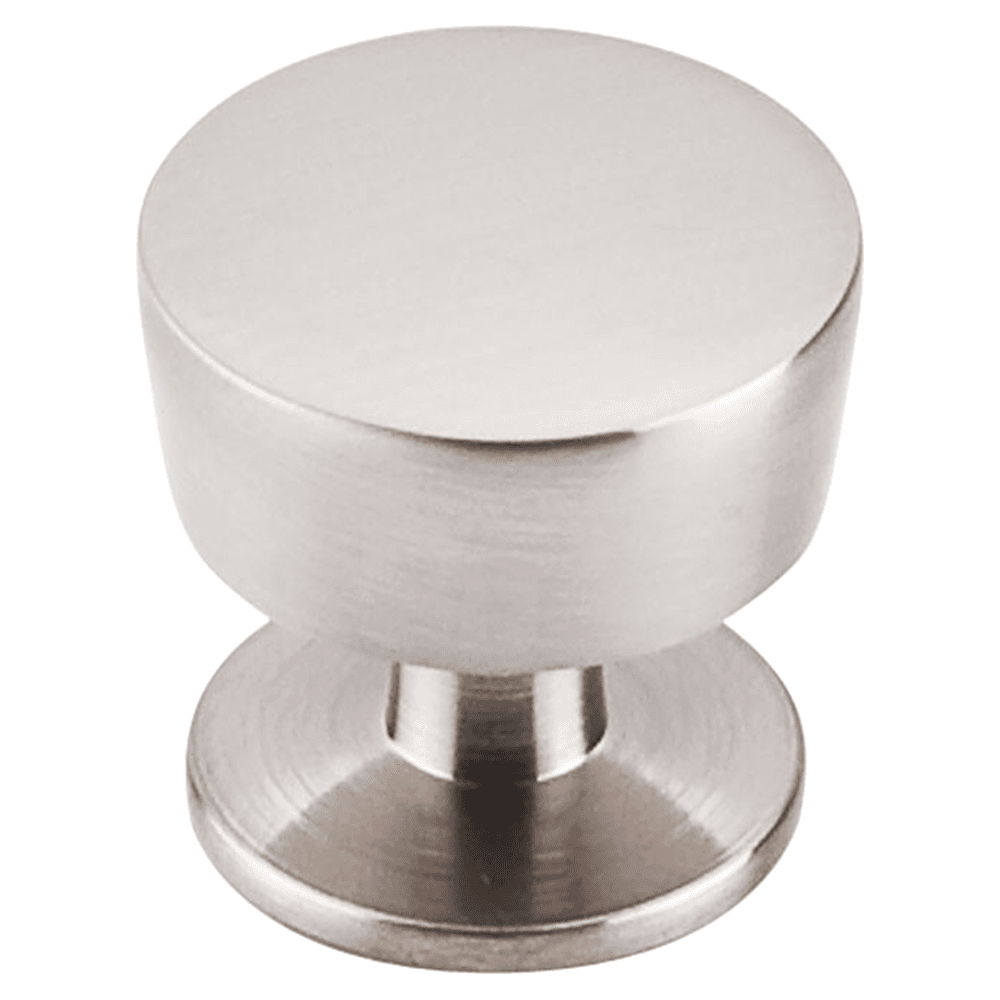 Brushed Satin Nickel Top Knobs Flat Top Knob - Nouveau III Collection