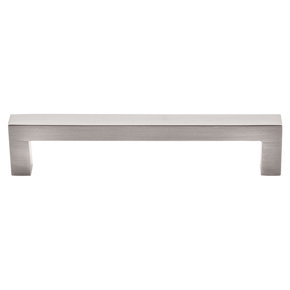 Top Knobs 5-1/16" Asbury Square Bar Pull in Brushed Satin Nickel - Clean, Simple Design for Traditional and Contemporary Styles