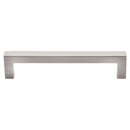 Top Knobs 5-1/16" Asbury Square Bar Pull in Brushed Satin Nickel - Clean, Simple Design for Traditional and Contemporary Styles