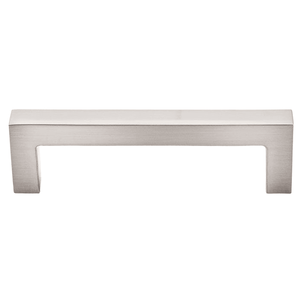 Top Knobs 3-3/4" Asbury Square Bar Pull in Brushed Satin Nickel, clean and simple design for any home style.