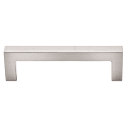 Top Knobs 3-3/4" Asbury Square Bar Pull in Brushed Satin Nickel, clean and simple design for any home style.