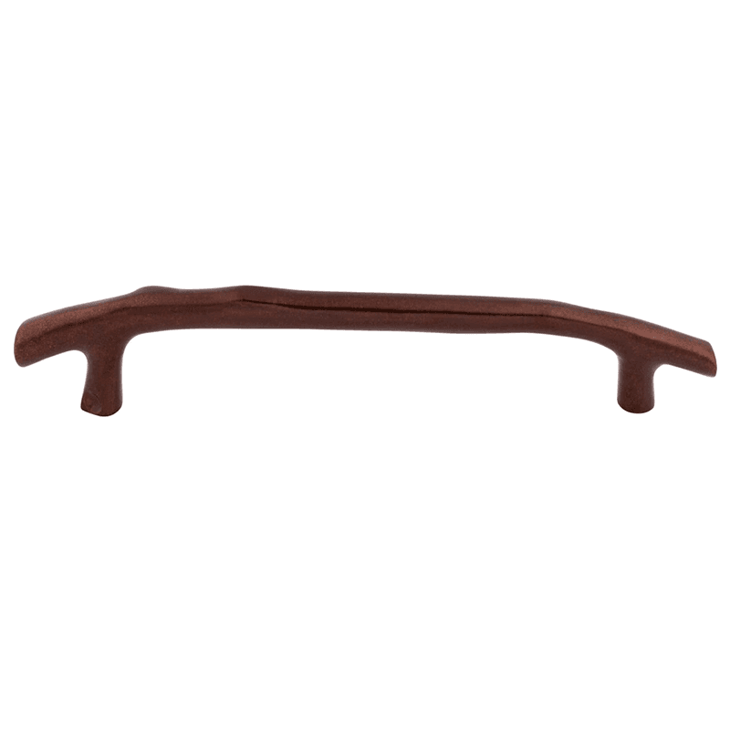 12" Aspen Twig Pull in Mahogany Bronze finish for rustic and country interiors.