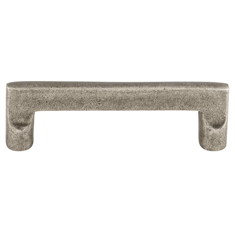 Aspen 4" Flat Sided Pull in Medium Bronze on Natural Wood Cabinetry