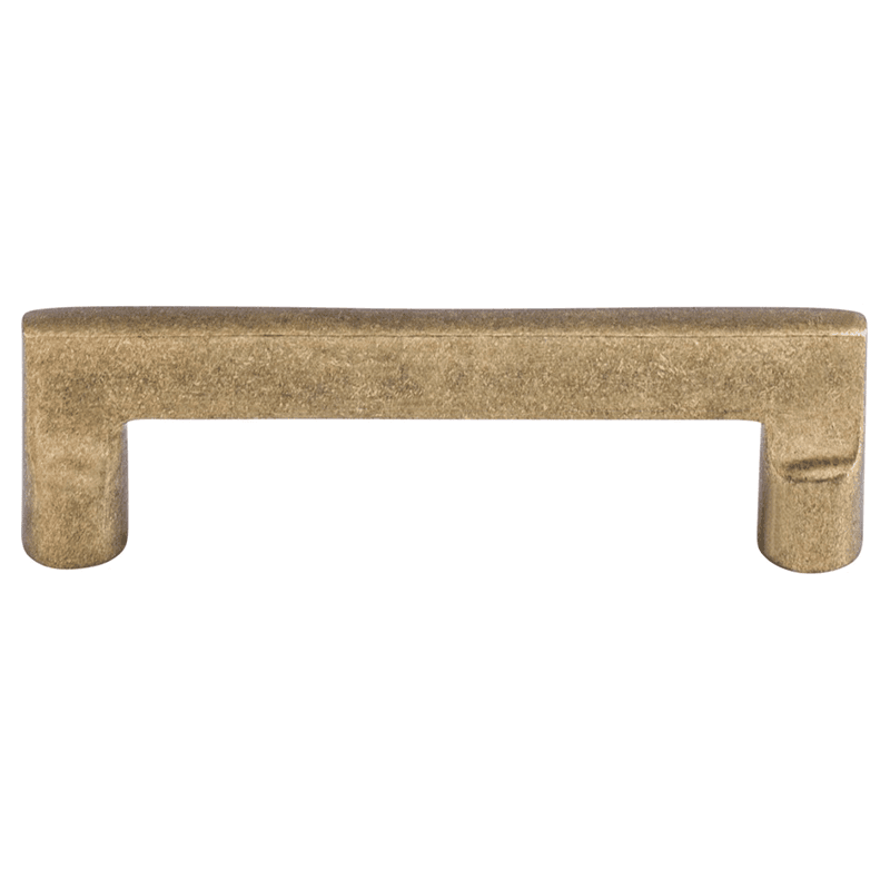 Affordable Aspen collection 4" Flat Sided Pull in Light Bronze finish, perfect for vintage farmhouse or mountain lodge interiors
