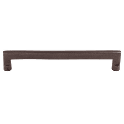 9" Aspen Flat Sided Pull in Medium Bronze for rustic interiors