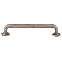 Aspen 6" Rounded Pull in Silicon Bronze Light, perfect for rustic and country interiors.