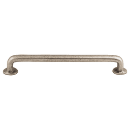 9" Aspen Rounded Pull in Silicon Bronze Light from Top Knobs: rustic and affordable cabinet hardware with artisan-made look, perfect for mountain lodge or vintage farmhouse interiors