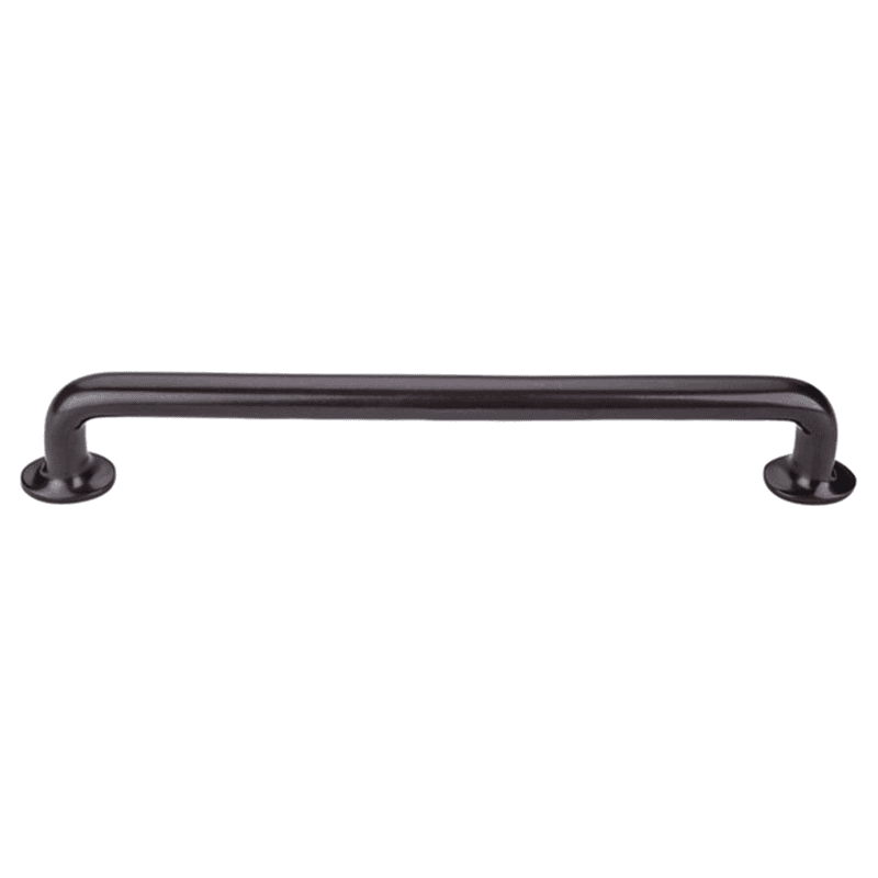 18" Aspen Rounded Pull in Medium Bronze, rustic and country style for kitchen or bathroom cabinets.