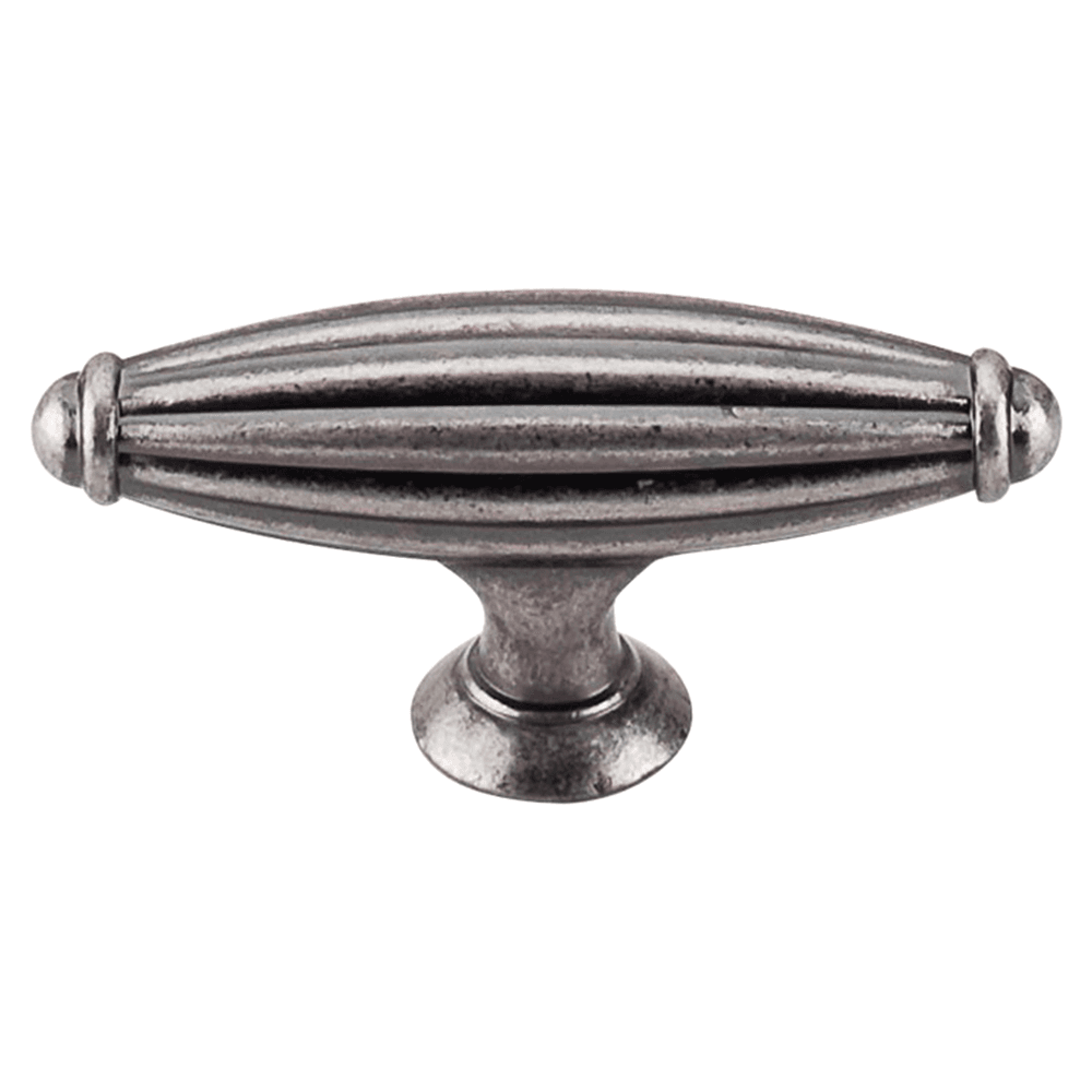 Pewter Antique Tuscany T-Knob for cabinet decor from Top Knobs