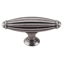 Pewter Antique Tuscany T-Knob for cabinet decor from Top Knobs