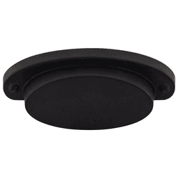 2-9/16" Dakota Cup Pull in Flat Black Finish - Top Knobs Decorative Collection