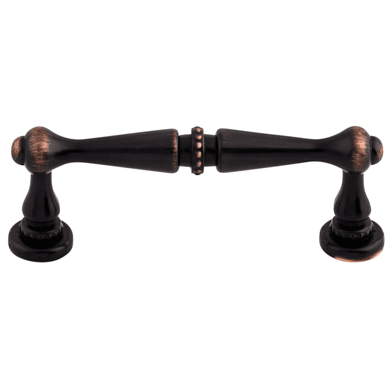 Decorative ribbon & reed styling on 3" Edwardian Handle Pull