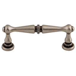3" Edwardian Bar Pull in Pewter Antique Finish