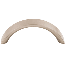 Contemporary Nouveau Crescent Pull in Brushed Satin Nickel for modern cabinetry - Top Knobs