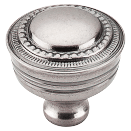 1-1/4" Tuscany Contessa Knob, Pewter Antique by Top Knobs