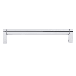 6-11/16" long Pennington Bar Pull in sleek polished chrome finish.