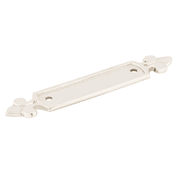 Intricate details on Tuscany Dover Pull Backplate by Top Knobs