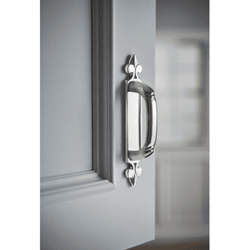 Tuscany Dover Pull Backplate in Brushed Satin Nickel by Top Knobs