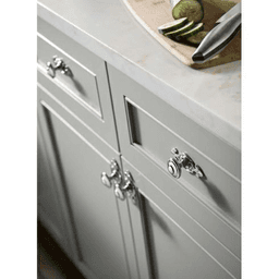1&#45;1/4&quot; Britannia Canterbury Knob with Backplate, Polished Nickel - Alt Image 1