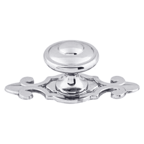 1&#45;1/4&quot; Britannia Canterbury Knob with Backplate, Polished Chrome - Main Image
