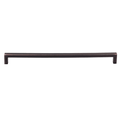 Contemporary Tuscan Bronze Square Bar Pull - 17-5/8 inches, Nouveau Collection by Top Knobs