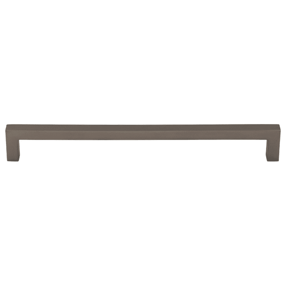 Contemporary Ash Gray Square Bar Pull from Top Knobs - 8-13/16" Nouveau Collection