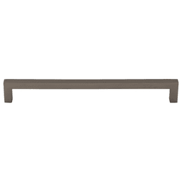 Contemporary Ash Gray Square Bar Pull from Top Knobs - 8-13/16" Nouveau Collection
