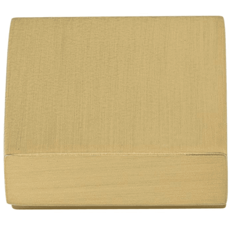 Honey Bronze Nouveau Square Knob - Contemporary Style