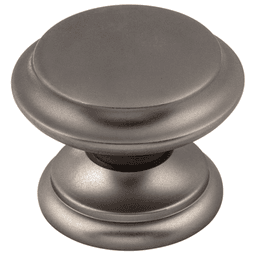 Ash Gray Dakota Flat Top Knob - Traditional/Transitional Style - Premium Materials - Coordinates with Dakota Collection - Includes Screw Pack