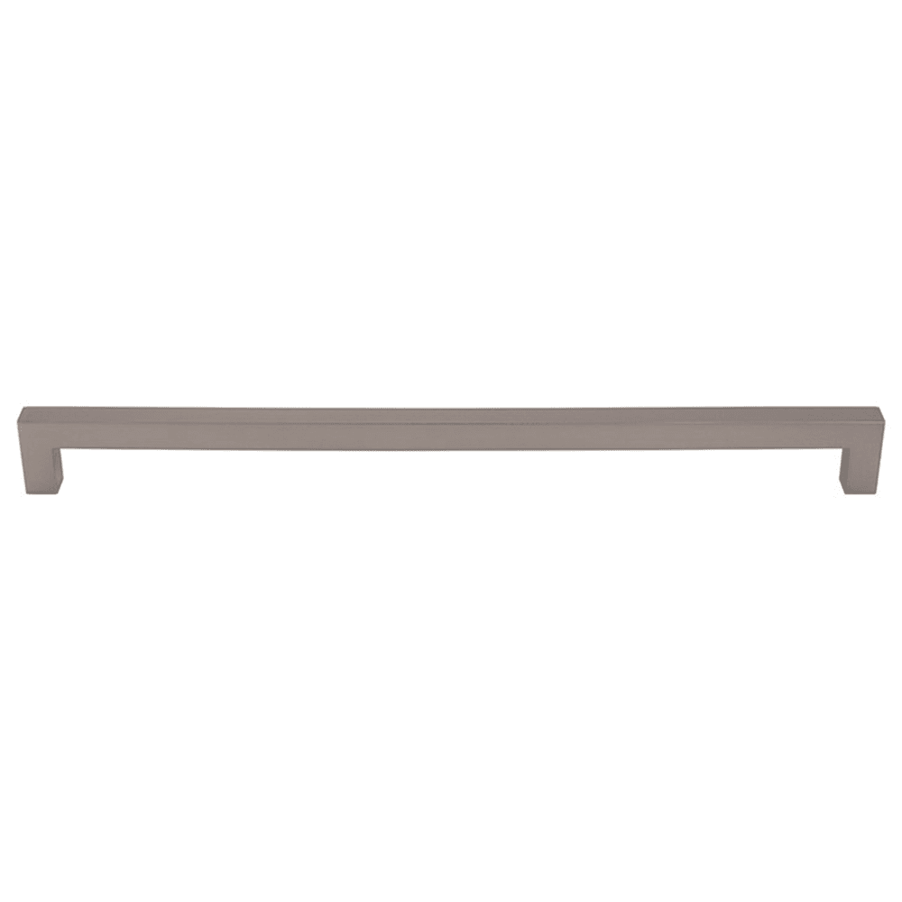 12" Nouveau Square Bar Pull in Ash Gray finish