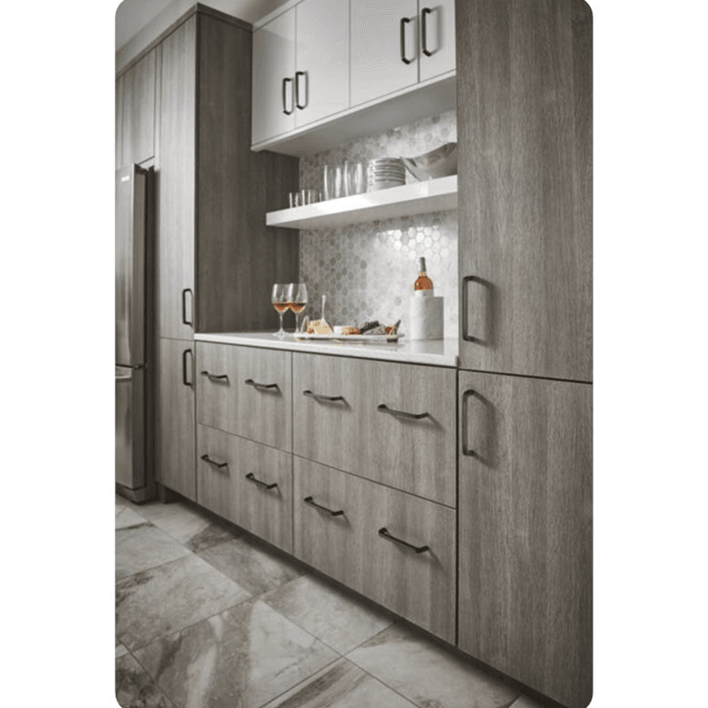 Premium Material Tapered Bar Pull, Top Knobs Ash Gray Finish