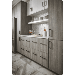 Premium Material Tapered Bar Pull, Top Knobs Ash Gray Finish