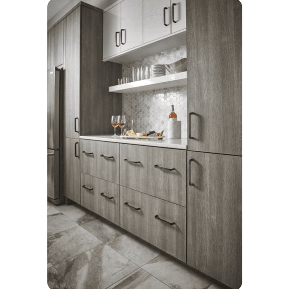 Top Knobs 17-5/8" Nouveau Tapered Bar Pull, Ash Gray - Contemporary Style