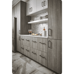 Top Knobs 17-5/8" Nouveau Tapered Bar Pull, Ash Gray - Contemporary Style