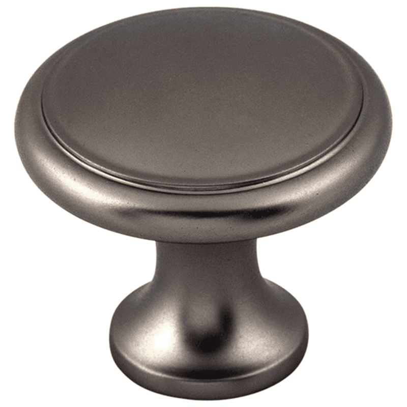 Contemporary Ash Gray Nouveau Ringed Knob, 1-1/8" Diameter
