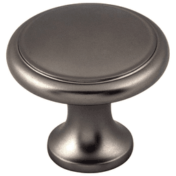 Contemporary Ash Gray Nouveau Ringed Knob, 1-1/8" Diameter