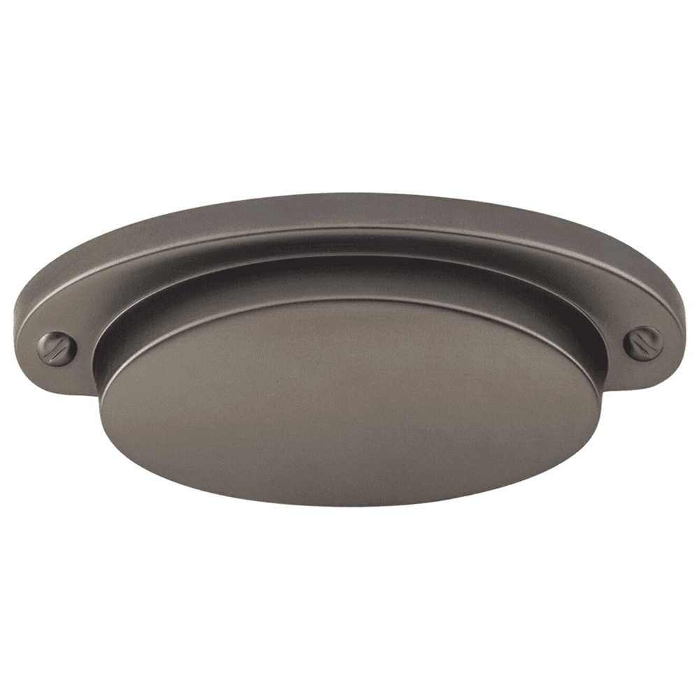 2-9/16" Dakota Cup Pull in Ash Gray finish from Top Knobs - Traditional and Transitional style with individually polished edges and corners