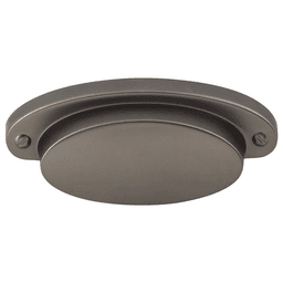 2-9/16" Dakota Cup Pull in Ash Gray finish from Top Knobs - Traditional and Transitional style with individually polished edges and corners