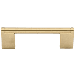 3-3/4" Honey Bronze Princetonian Bar Pull - Contemporary Style