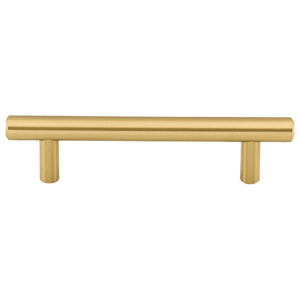 Contemporary style bar pull with 3/8 inch base diameter and M4 screw pack from Top Knobs