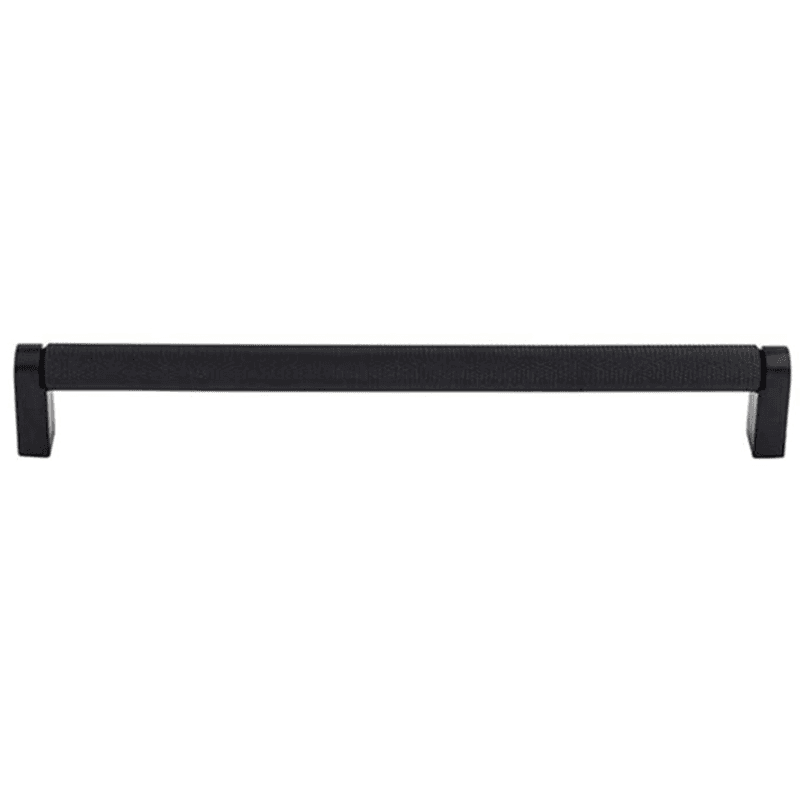 Contemporary 8-13/16" Amwell Bar Pull in Flat Black finish from Top Knobs