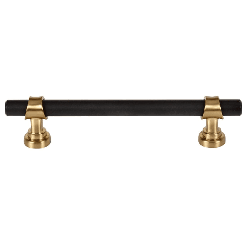 5-1/16" Dakota Bit Pull in Flat Black/Honey Bronze from Top Knobs