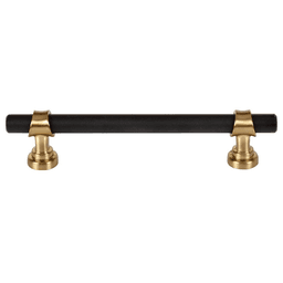 5-1/16" Dakota Bit Pull in Flat Black/Honey Bronze from Top Knobs