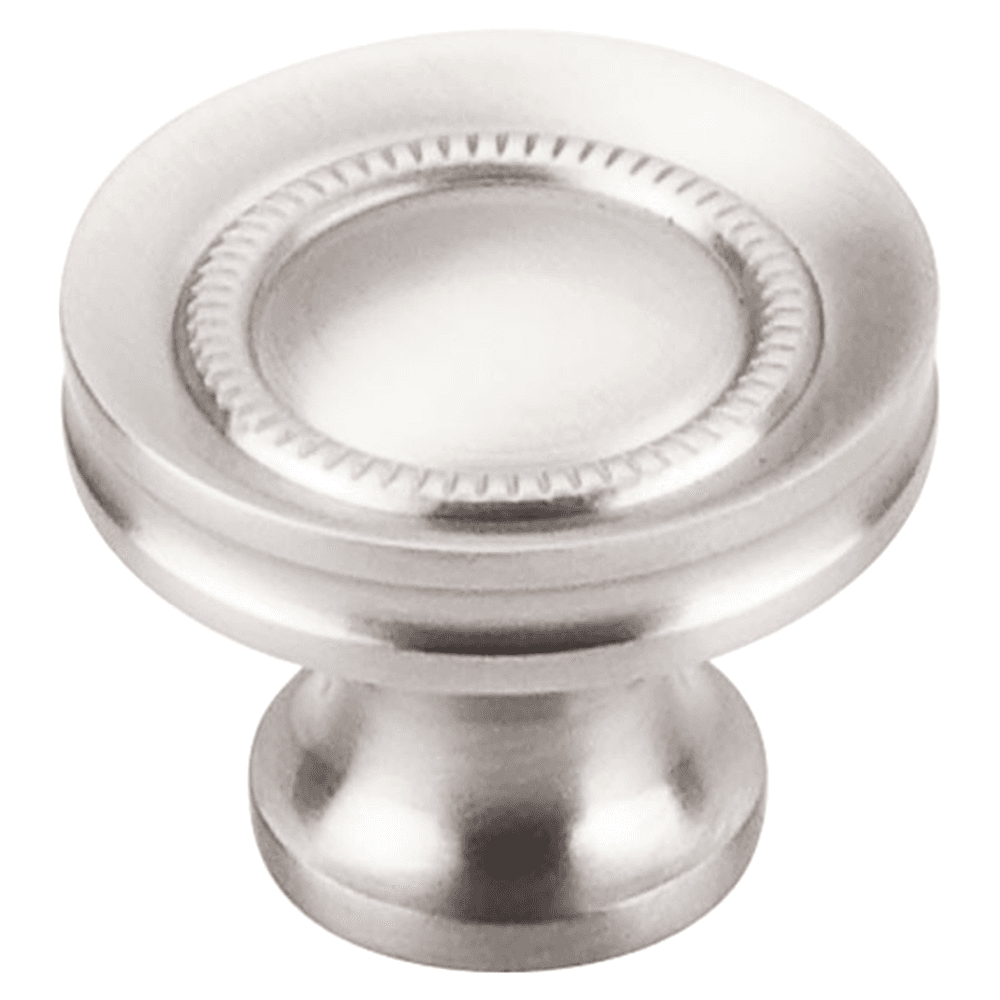 1-1/4 inch Asbury Button Faced Knob in Brushed Satin Nickel from Top Knobs